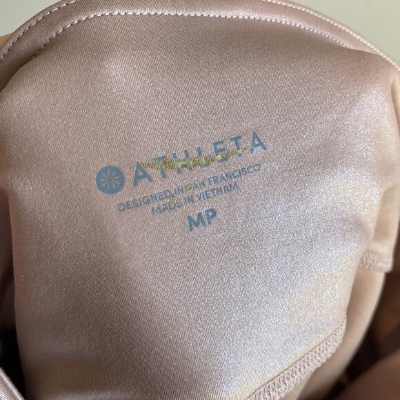 Athleta Elation Shimmer Tight In Powervita Mocha Latte M - Picture 7 of 12